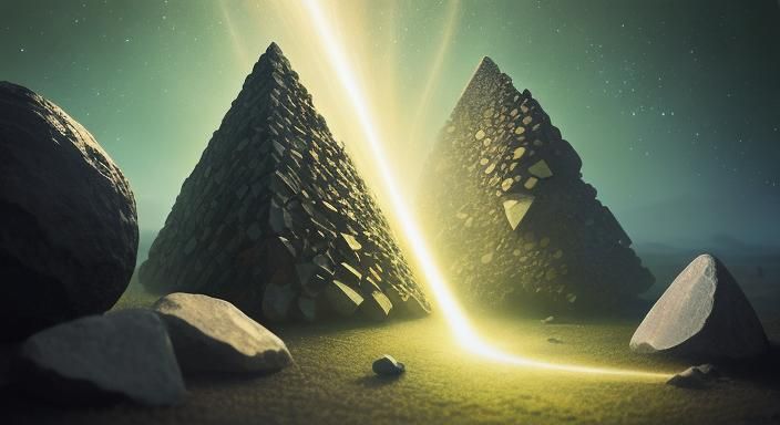 Abstract Cubist Portrait with Steampunk Elements