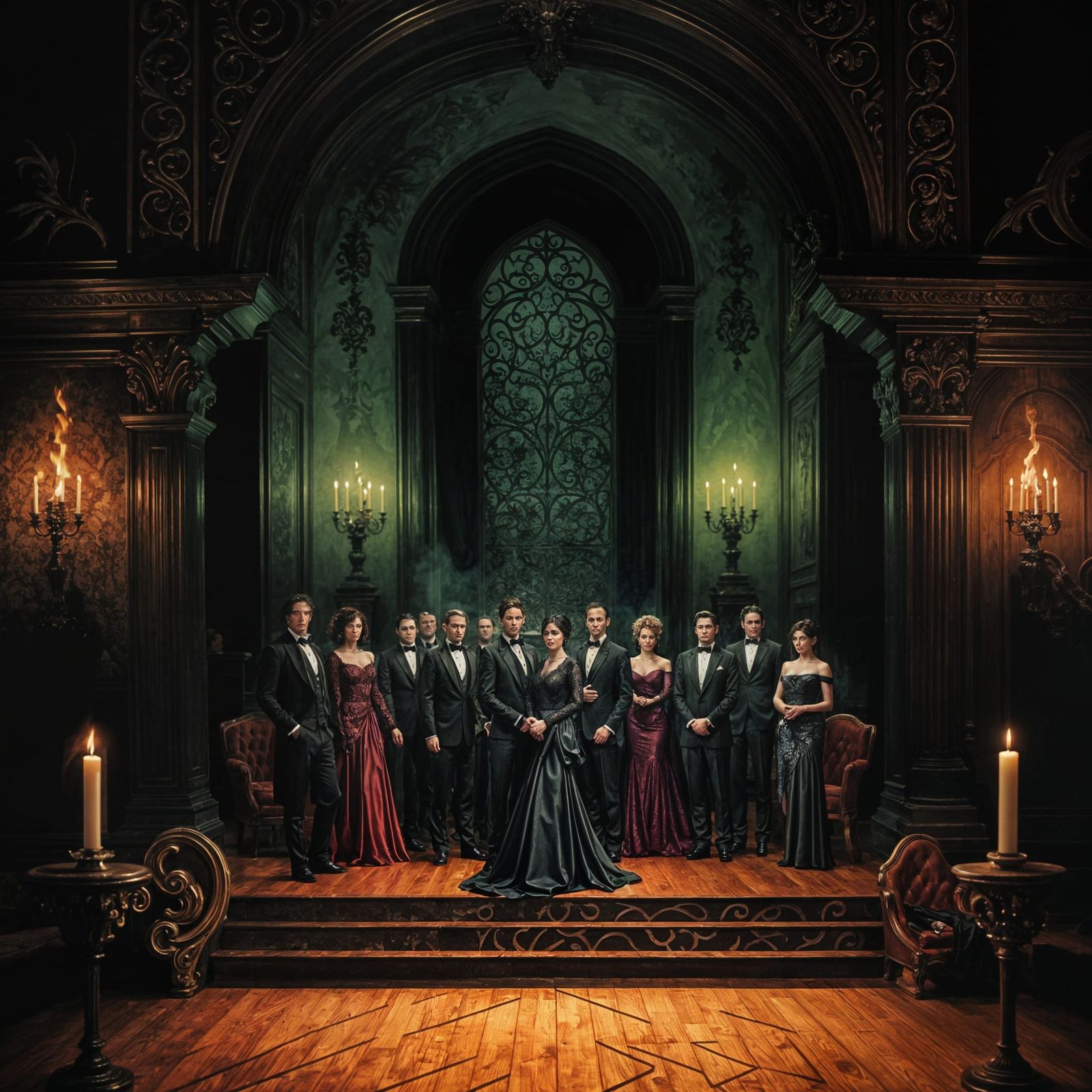 Hellfire Club Black Tie Event as Fairy Tale Art