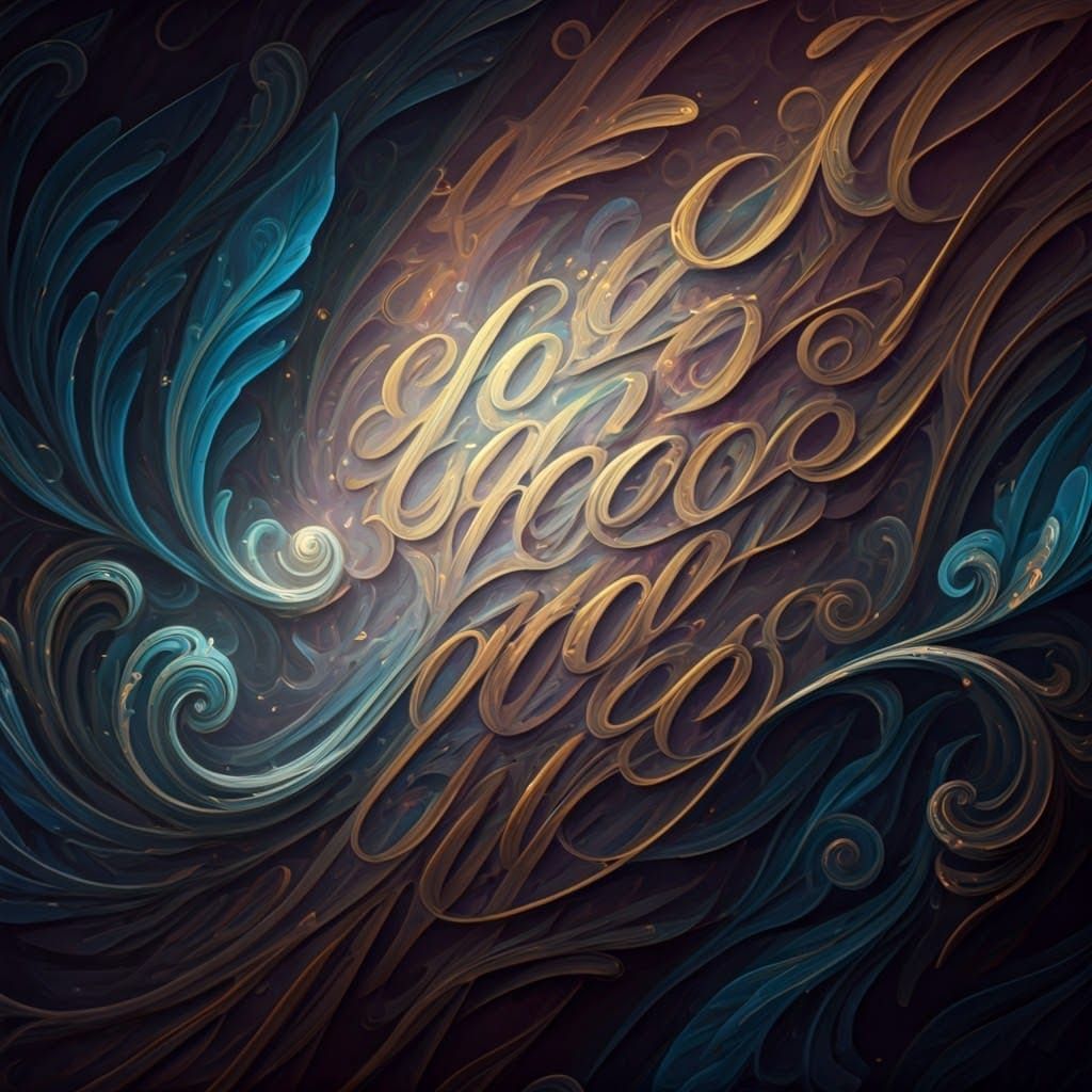 Ethereal Script in Dreamlike Realm