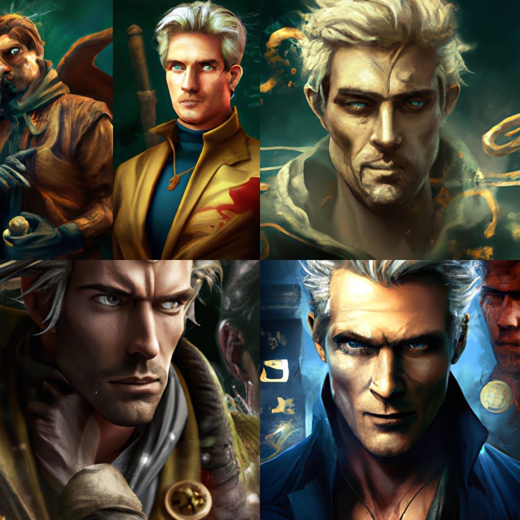 John Constantine Collage Portrait in Eerie Photorealism