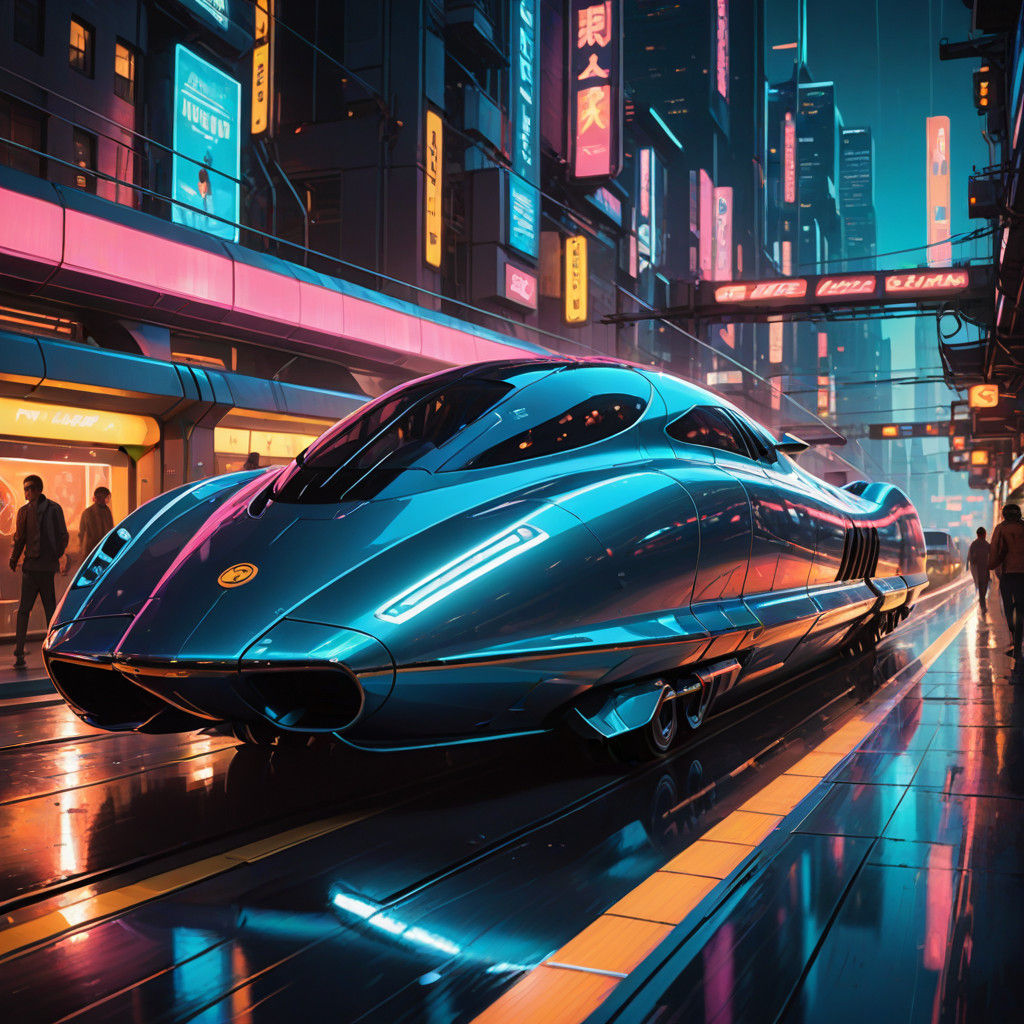 Neo-Noir Cityscape Speeds By in Stunning Hyperrealism