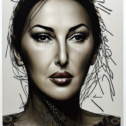 Abstract Portrait of Monica Bellucci