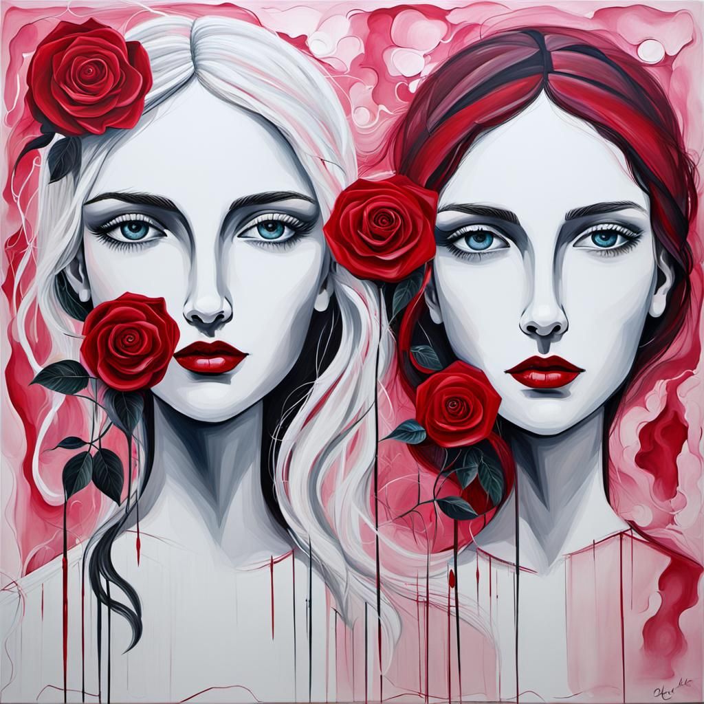 Snow White and Rose Red: Abstract Art