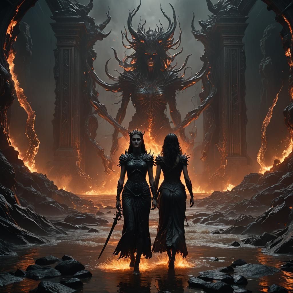 Persephone at Gates of Hell in Unreal Engine