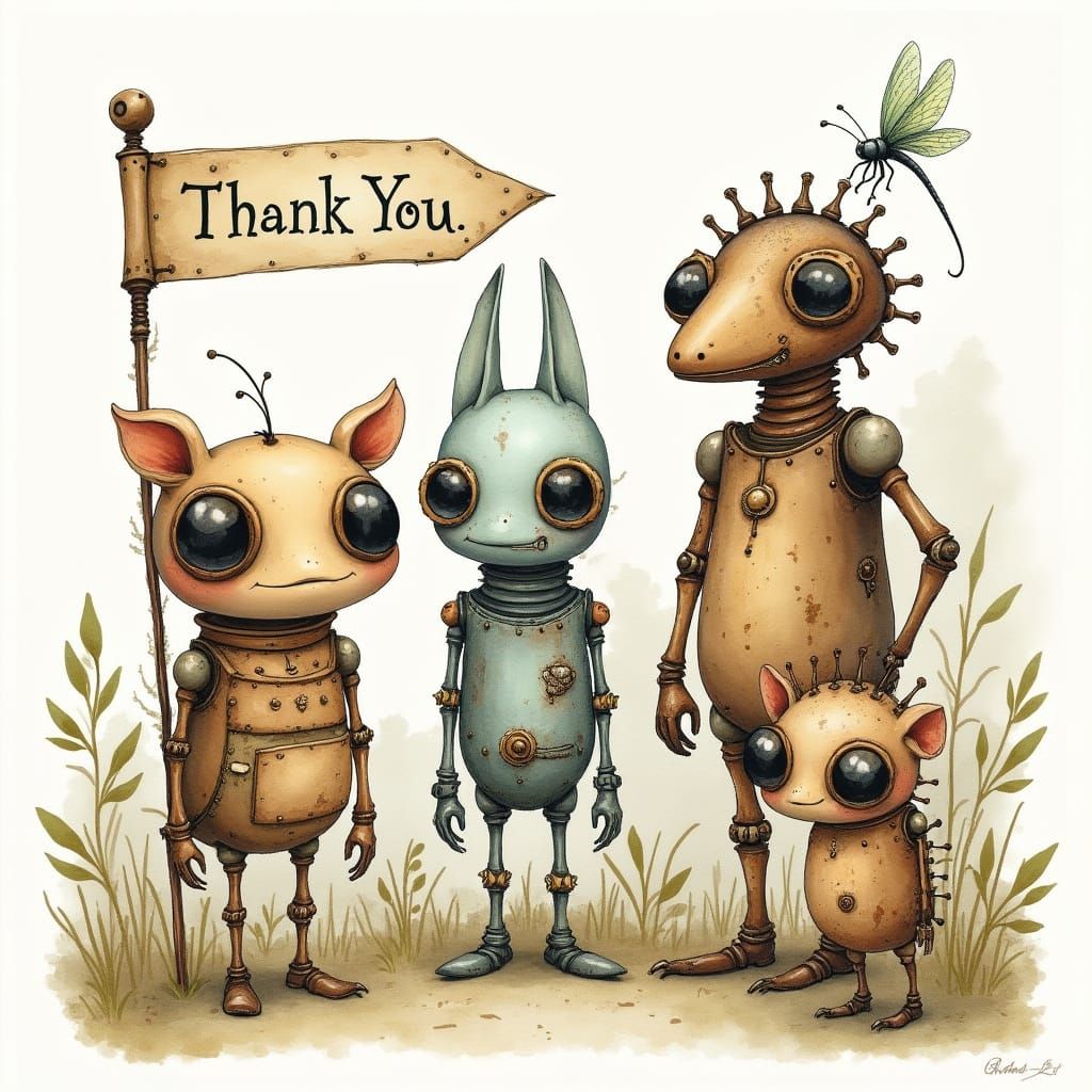 Steampunk Whimsy in Watercolor