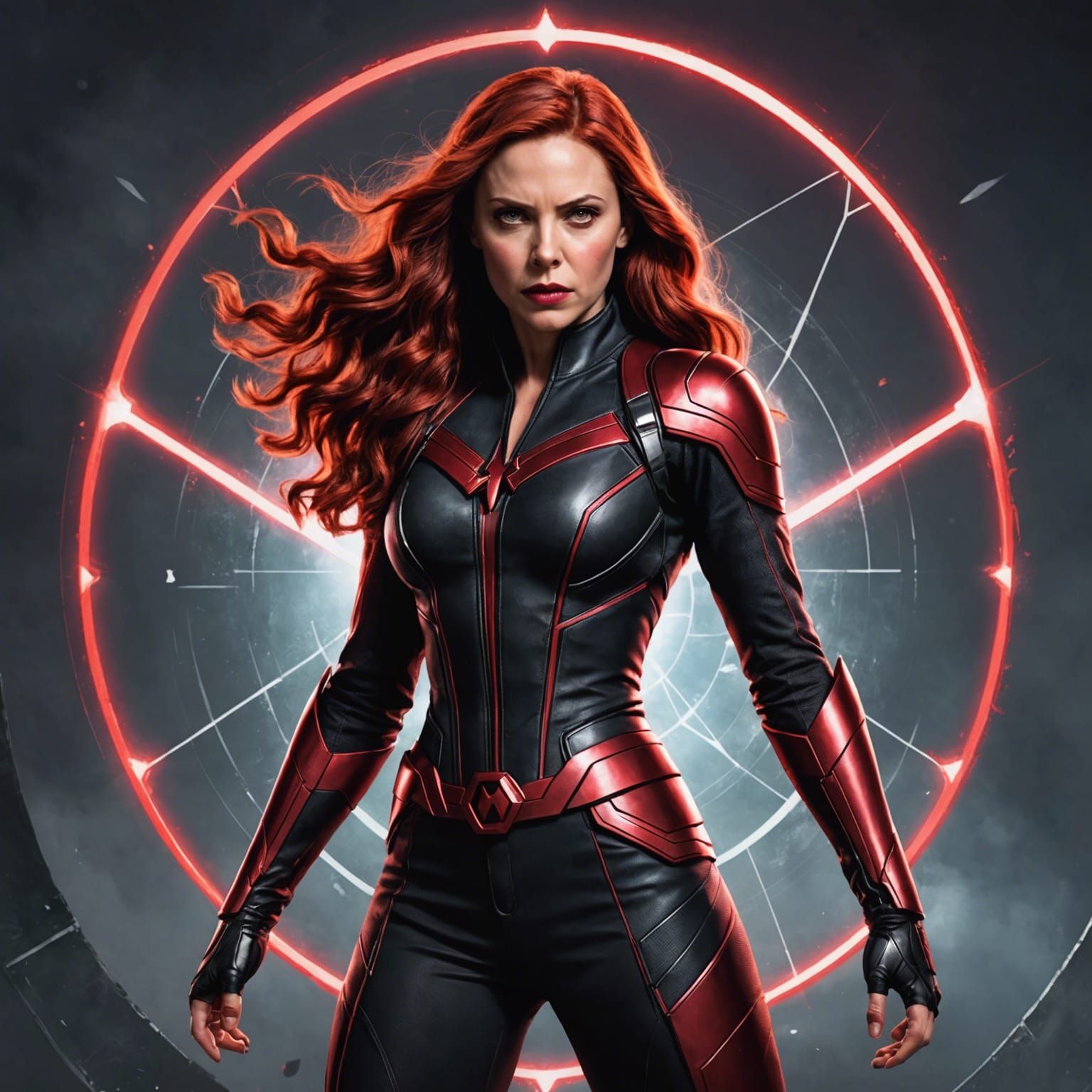 Scarlet Witch Black Widow Fusion Art