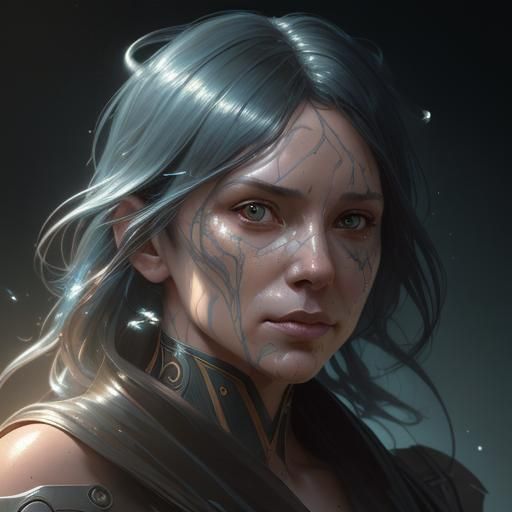 Dust Transformation Portrait in Hyperdetailed Style