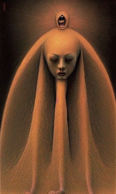 Surreal Mother of Abominations in Dark Dystopian Style