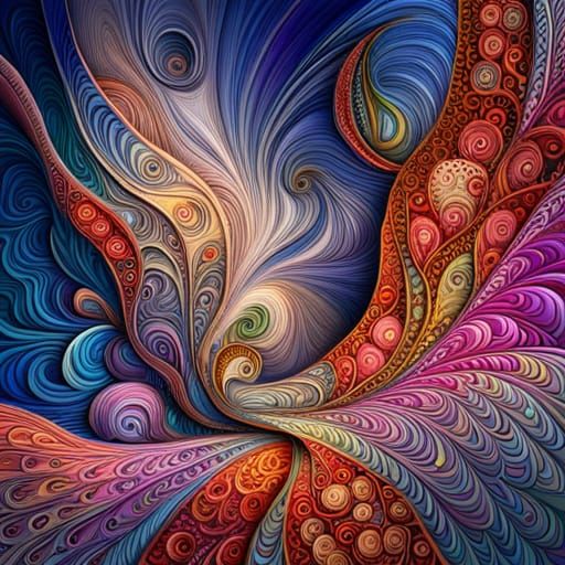 Hyperdetailed Butterfly with Rosebuds in Ethereal Style