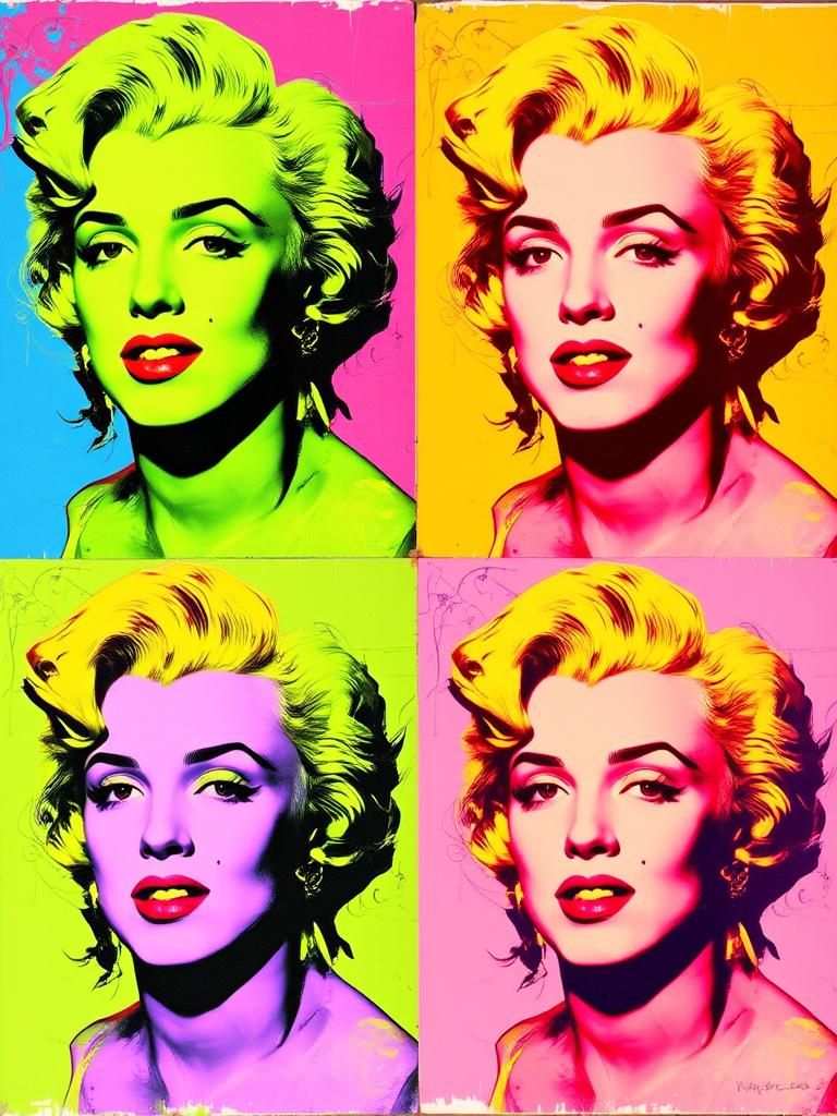 Pop Art Madonna: Vibrant Warhol-Inspired Explosion