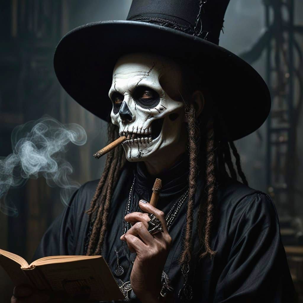 Voodoo Witch Doctor in Gothic Horror Style