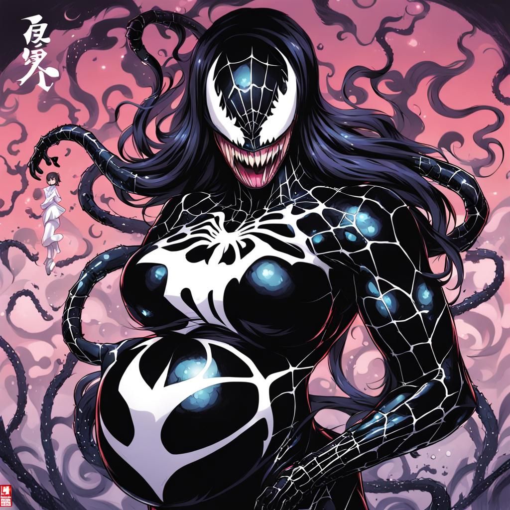 Pregnant She-Venom in Anime Style