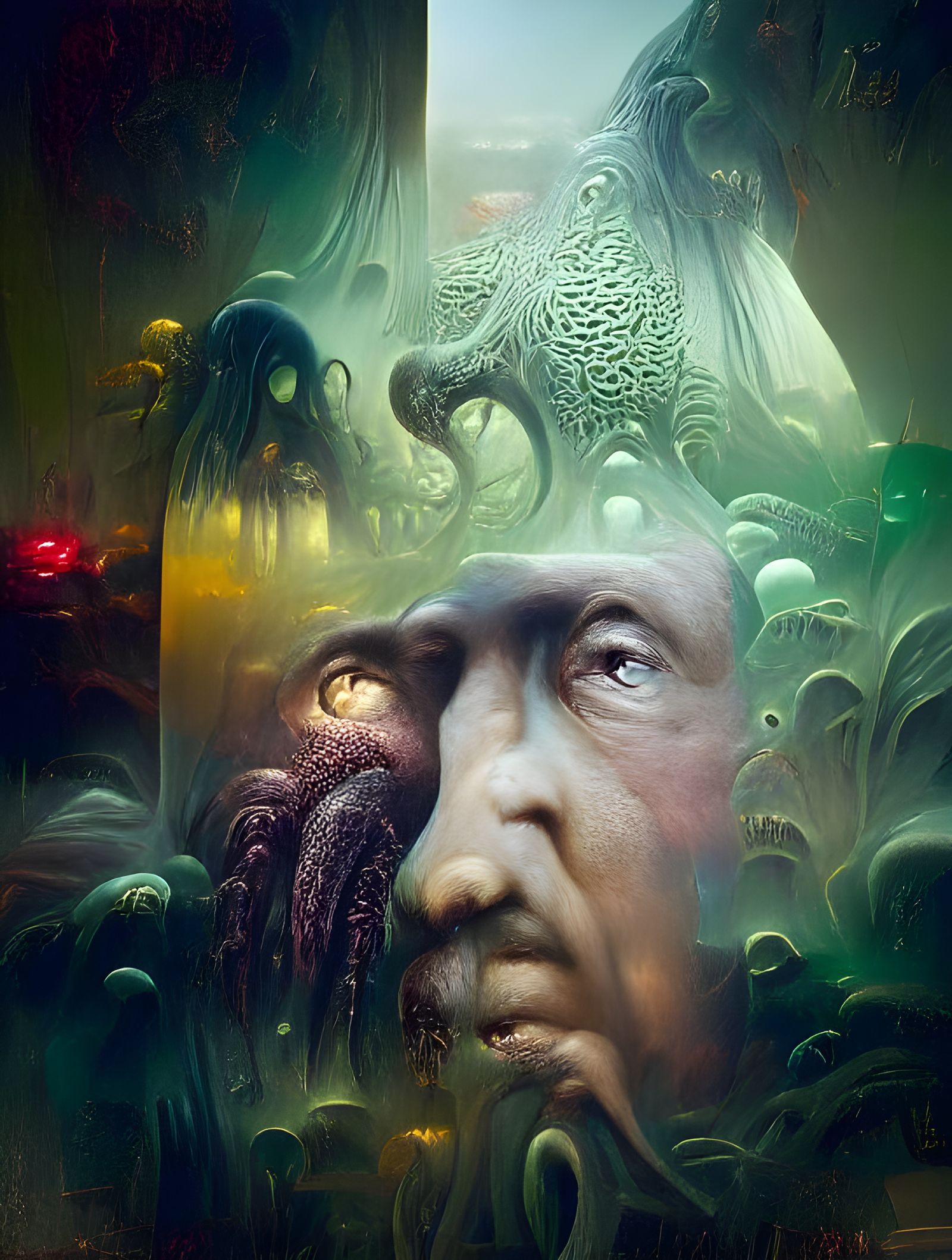 Cthulhu in Dark, Hyperrealistic Horror Style