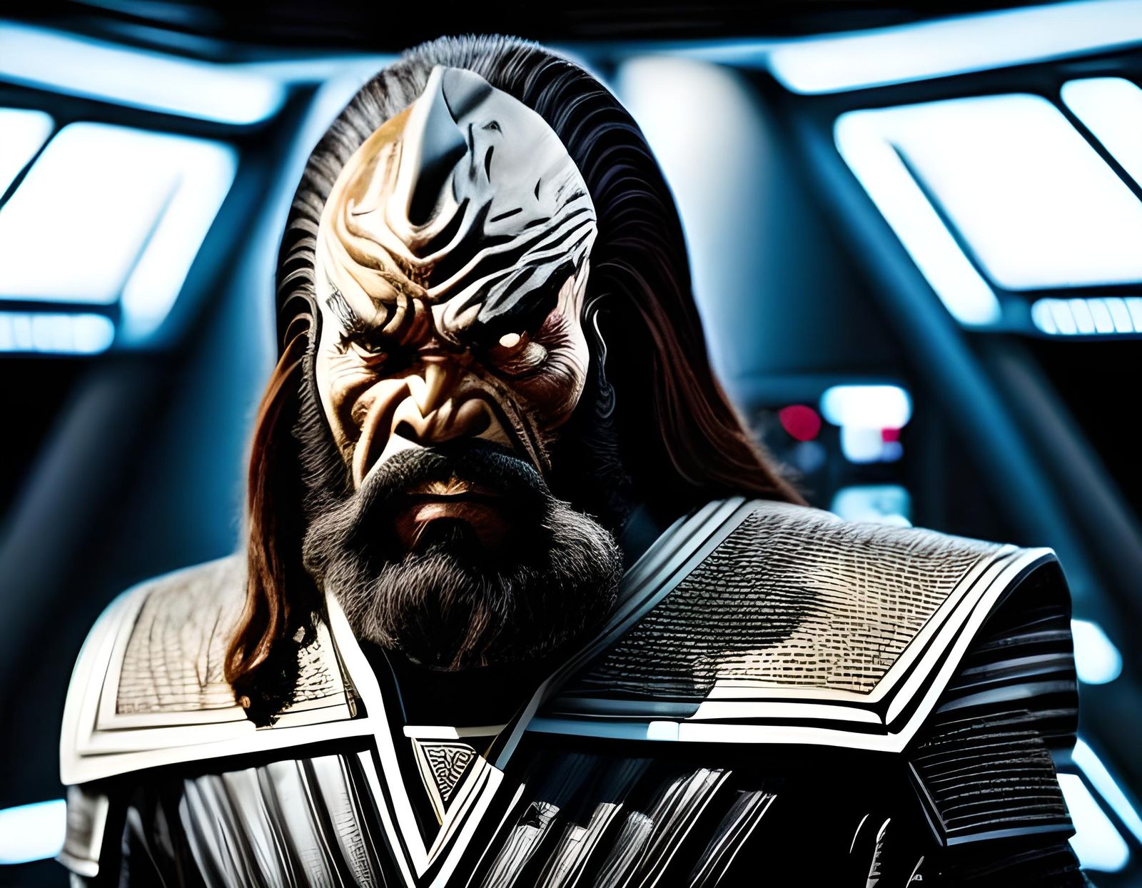 Klingon Warrior Portrait in Cinematic Style