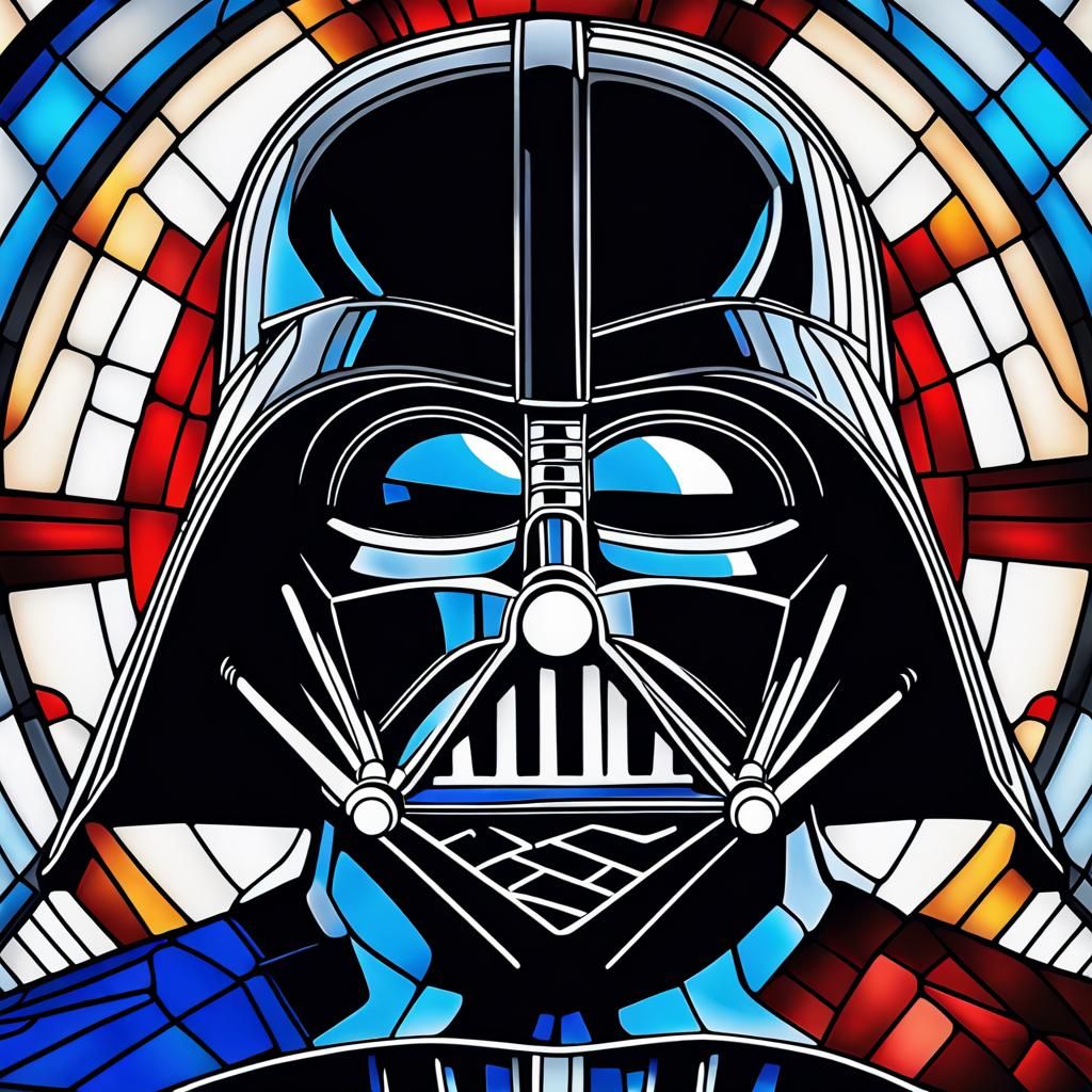 Stained Glass Darth Vader in HDR