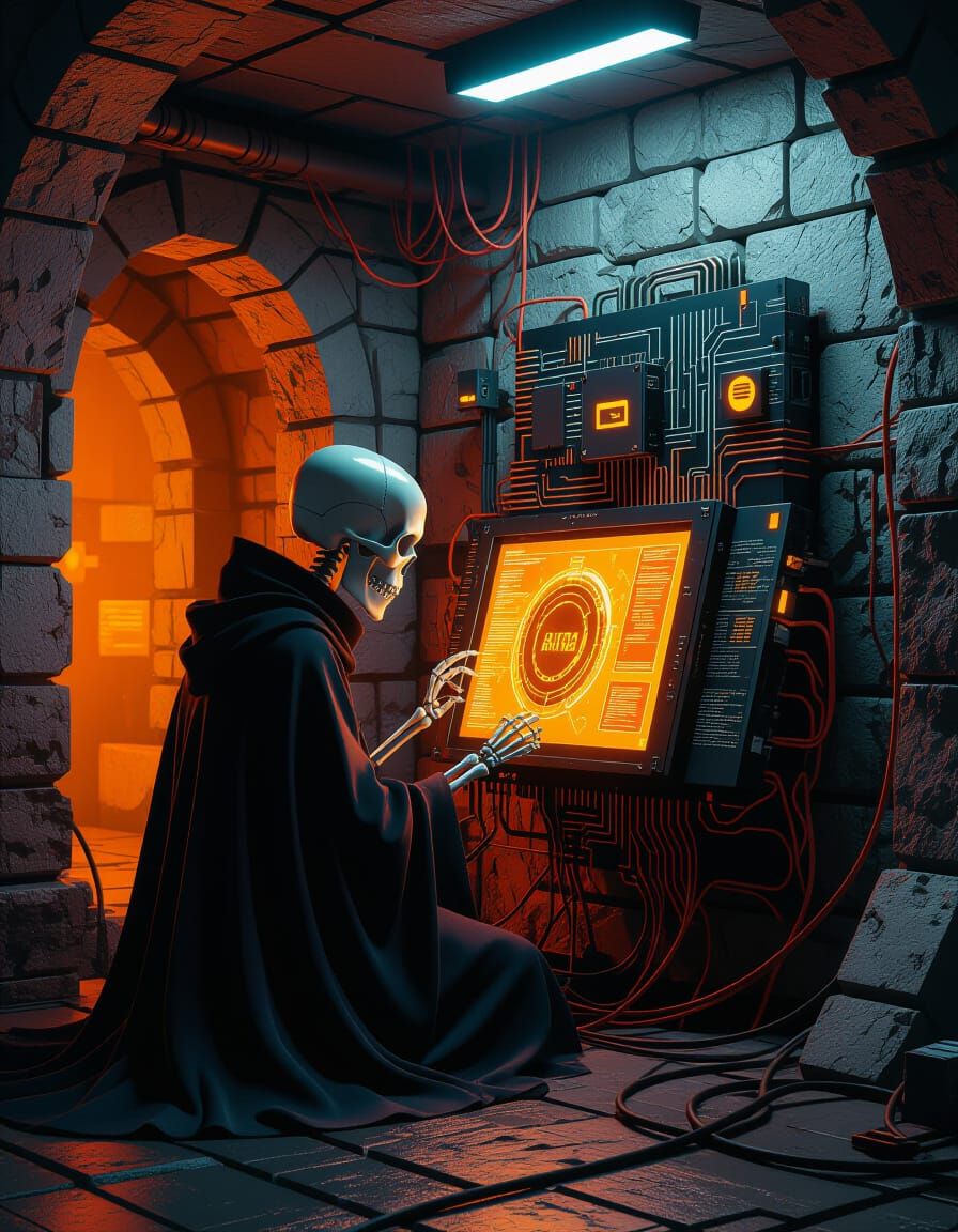 steampunk debugging motherboard