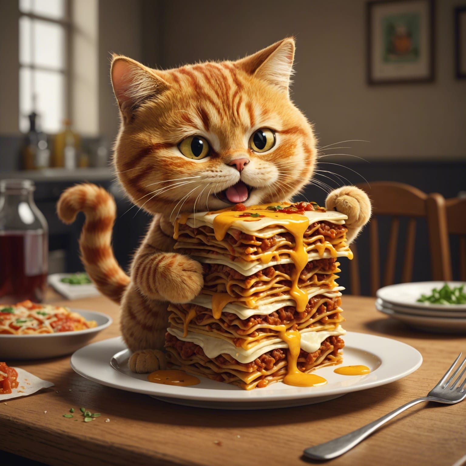 Garfield Devours Lasagne