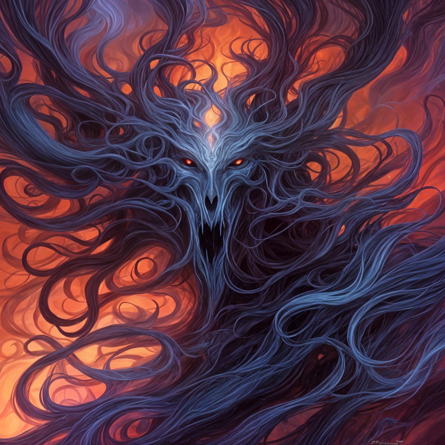 Ethereal Dark Scene: Whispers from the Abyss