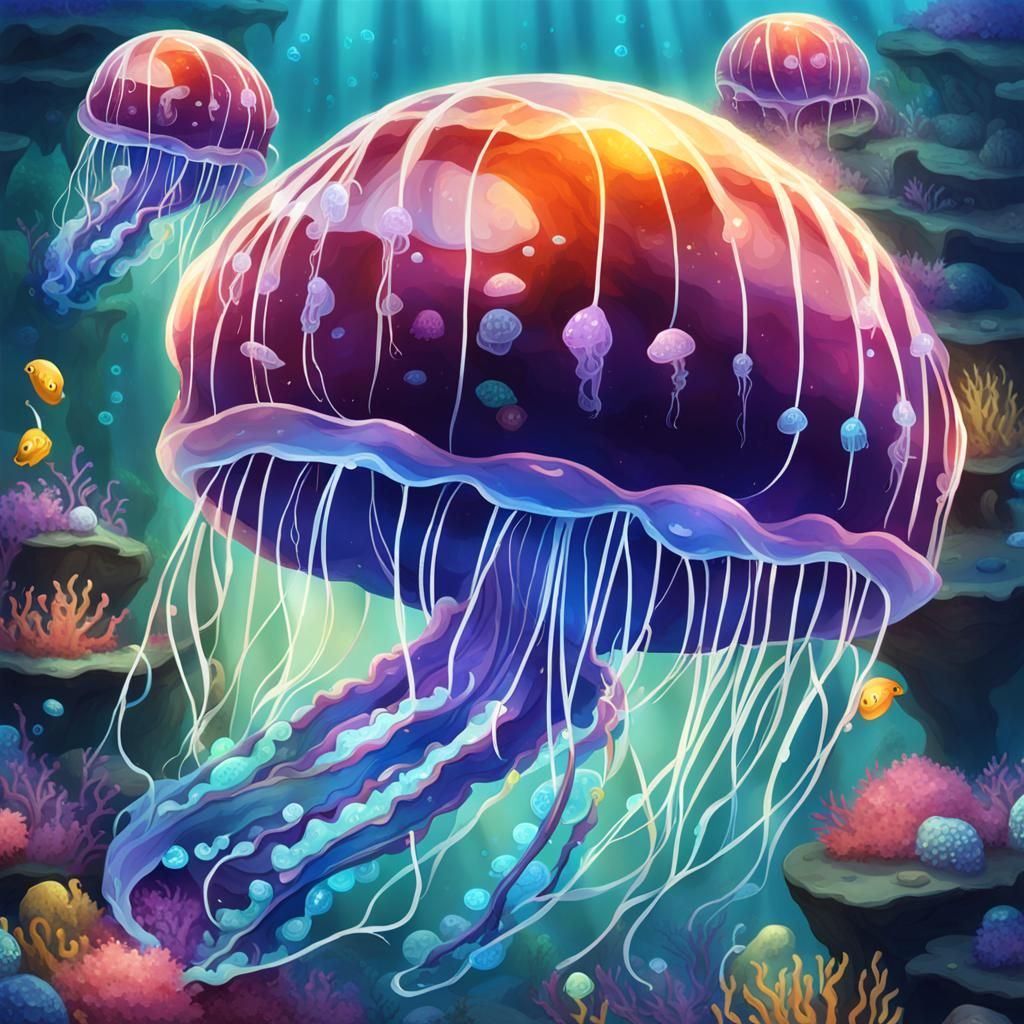 Underwater Crystal Tavern with Jellyfish