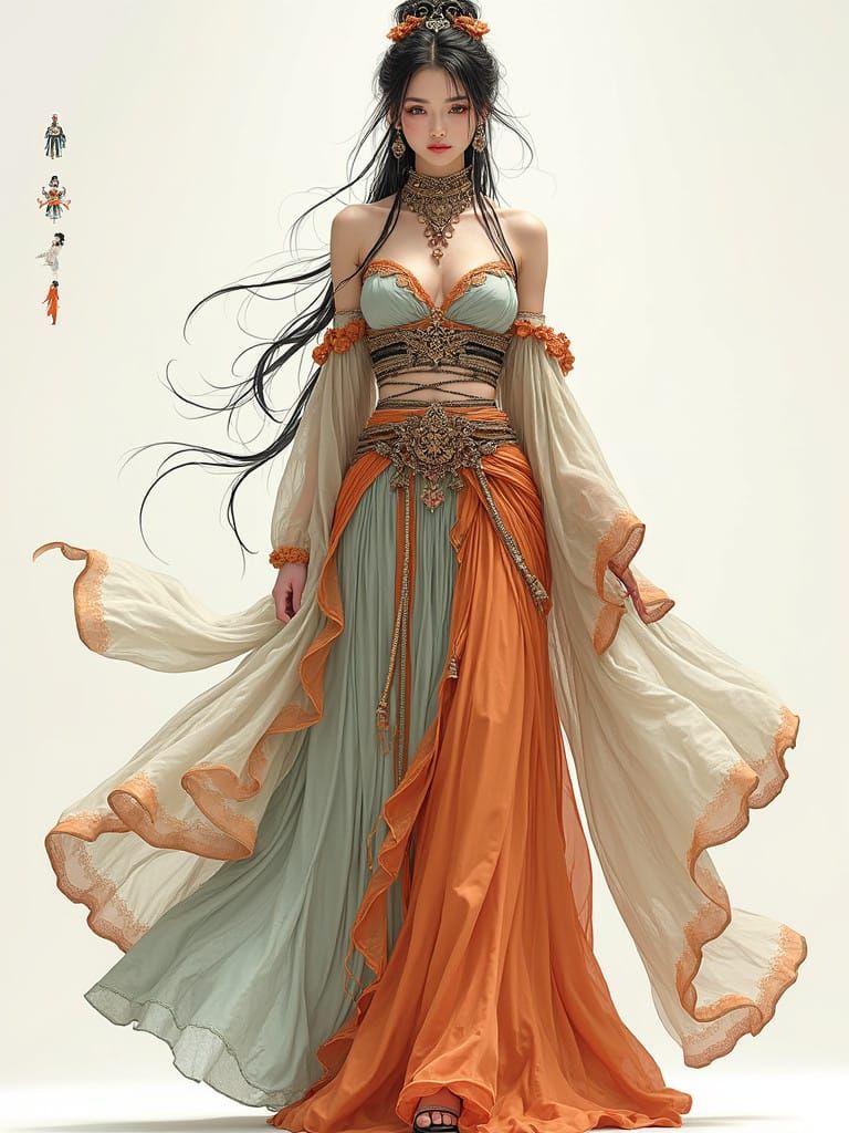 Ethereal Beauty in Cultural Fusion