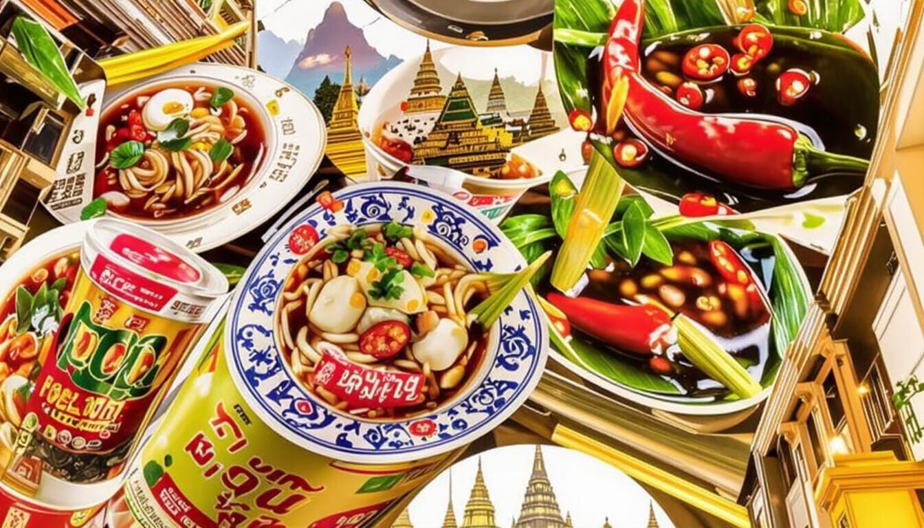 Hyper-Realistic 3D Noodle Cup Emerges in Chiang Mai