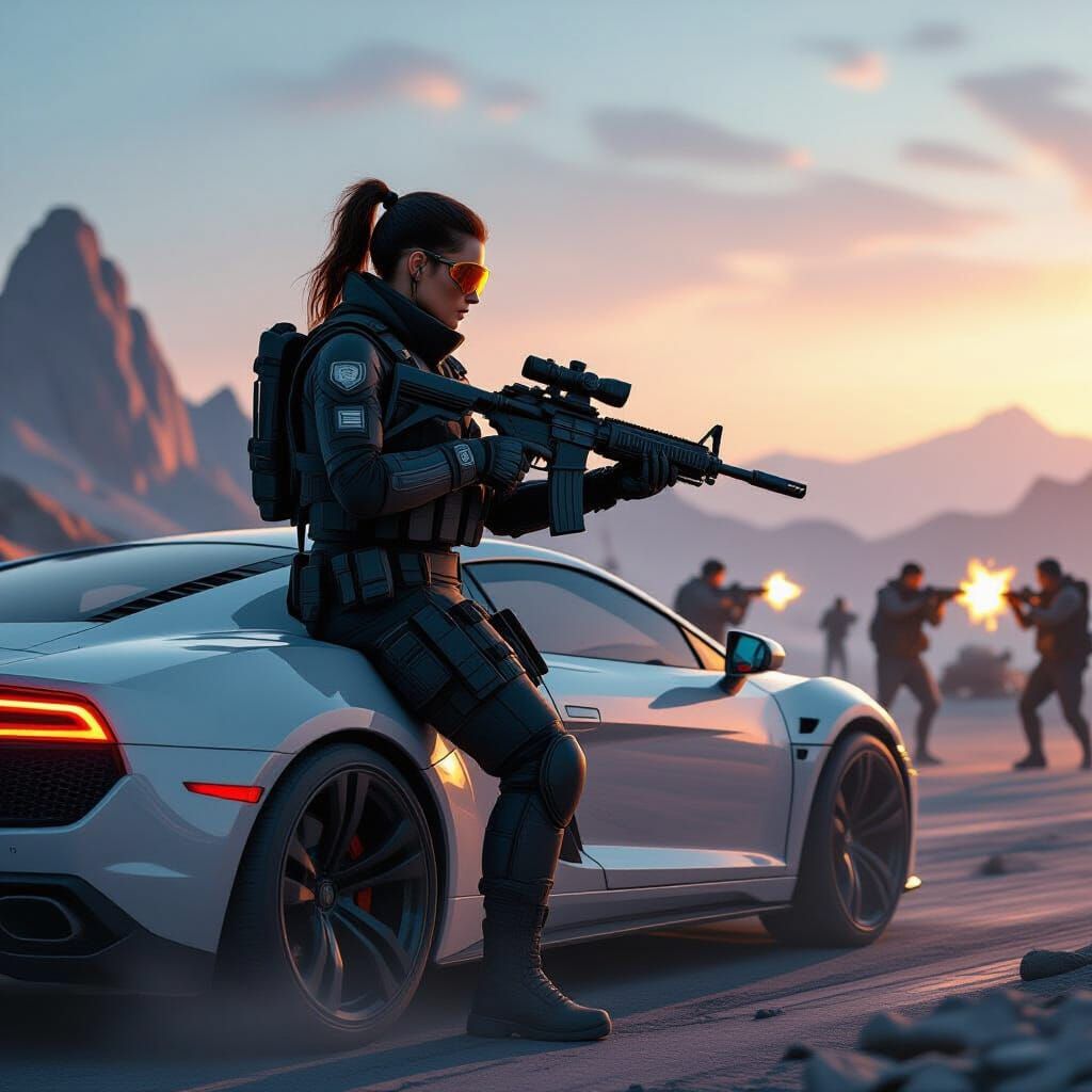 Tactical Rider in Dystopian Future