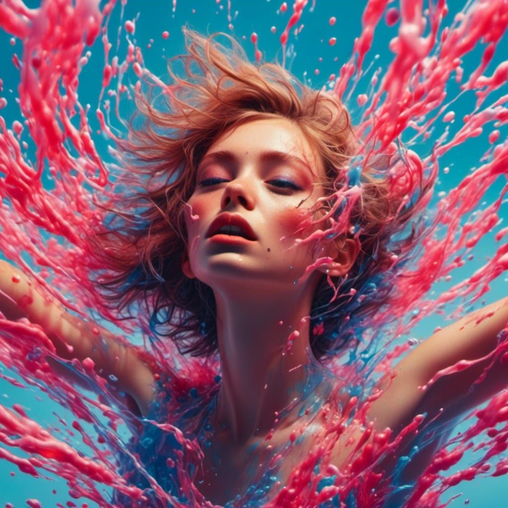 Hyperrealistic Animal Portrait in Splash Art Style