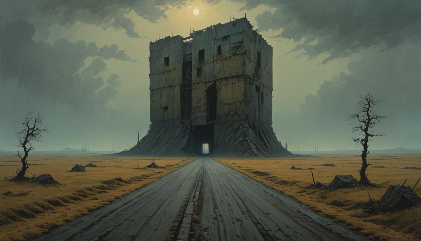 Ominous Road to an Abandoned Structure