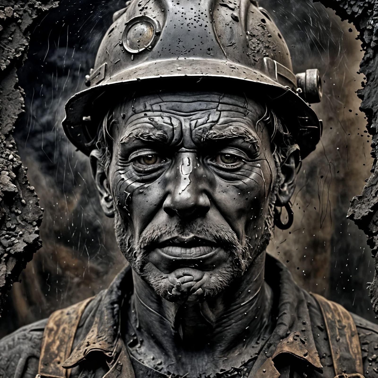 Industrial Gothic Portrait of a Coal Miner