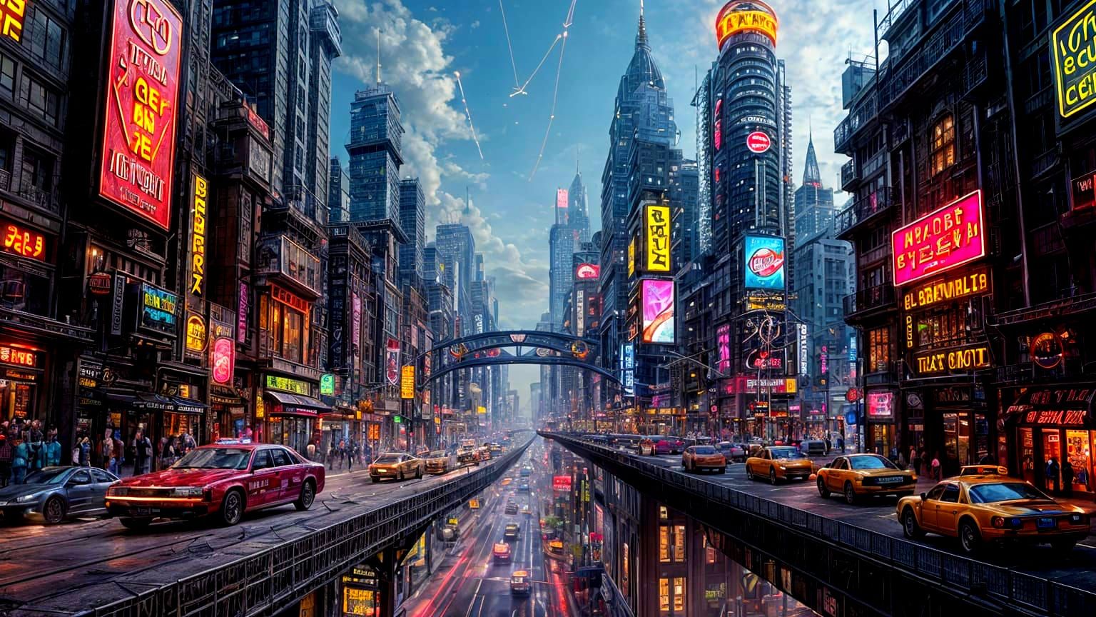 Neon City of the Future
