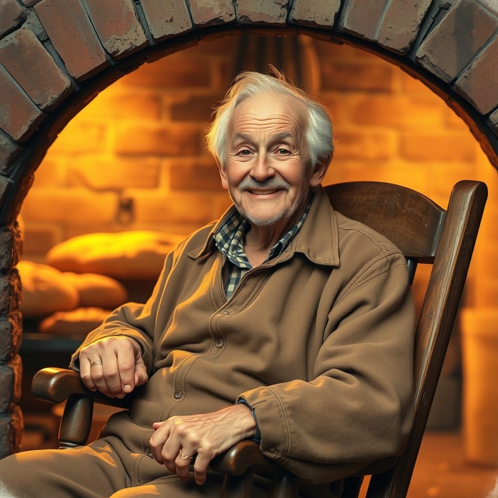 Warm Gentleman in Earthy Haven