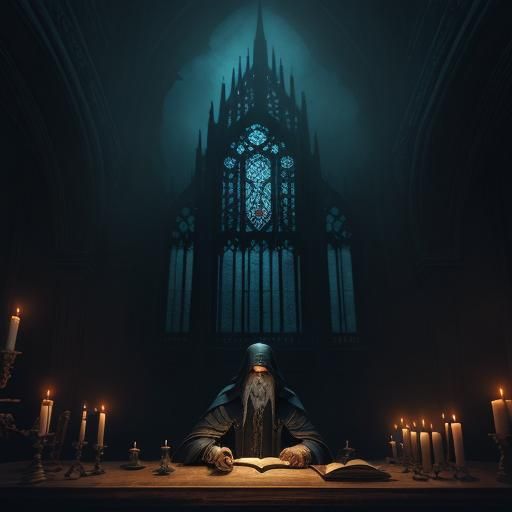 Nostradamus in Gothic Fantasy Style