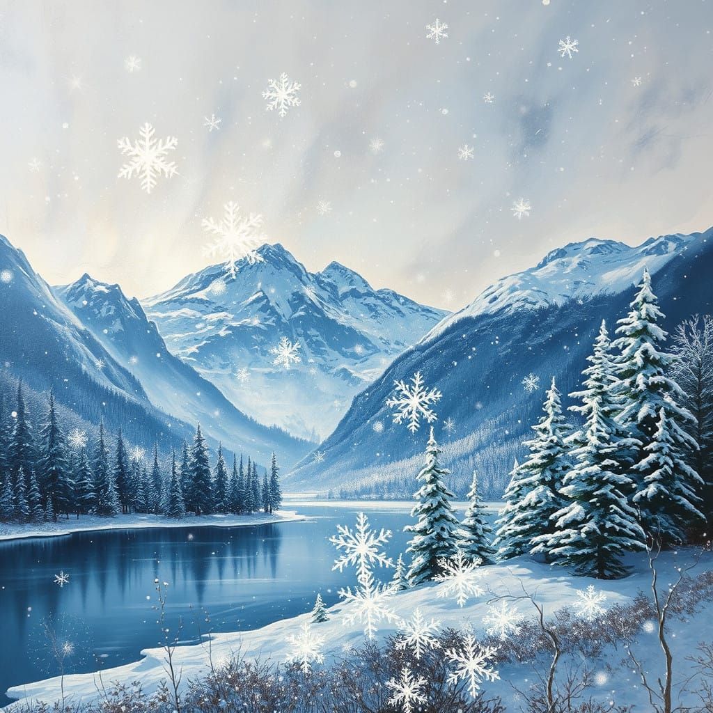 Frozen Landscape in Ethereal Colors