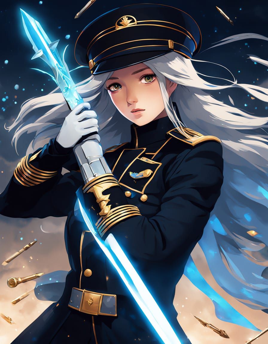 Elegant Woman Conjuring Magic in Hyper-Real Illustration