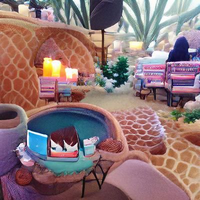 Minimalist Spa Scene Digital Rendering