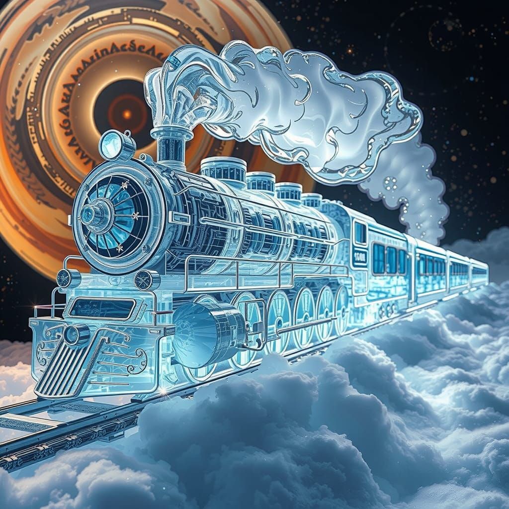 Epic Dream Train of Glittering Icesculpture Majesty