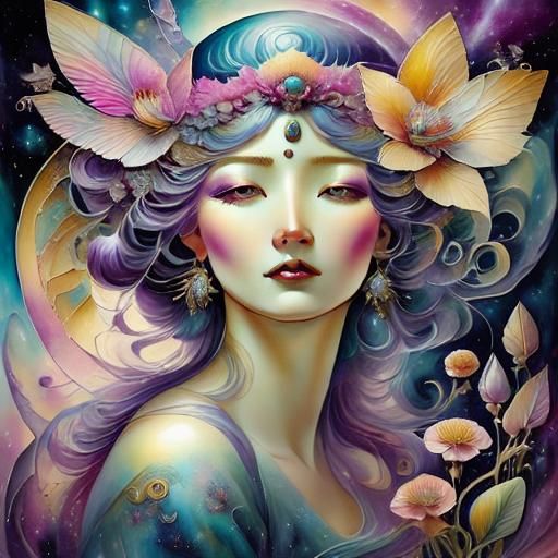 Colorful Swirling Dreams: Watercolor Cloudscape Fantasy