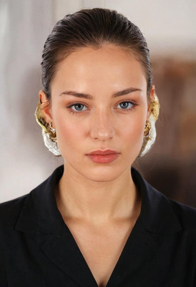 Picasso-Style Portrait with Flowing Abstract Shapes