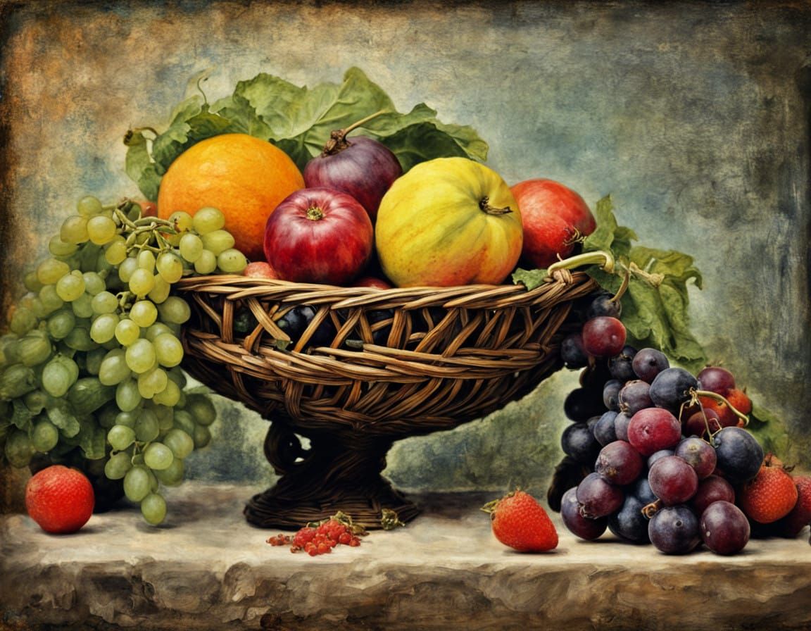 Impressionist New Moon, VINTAGE Photography, Vibrant Fruits ...