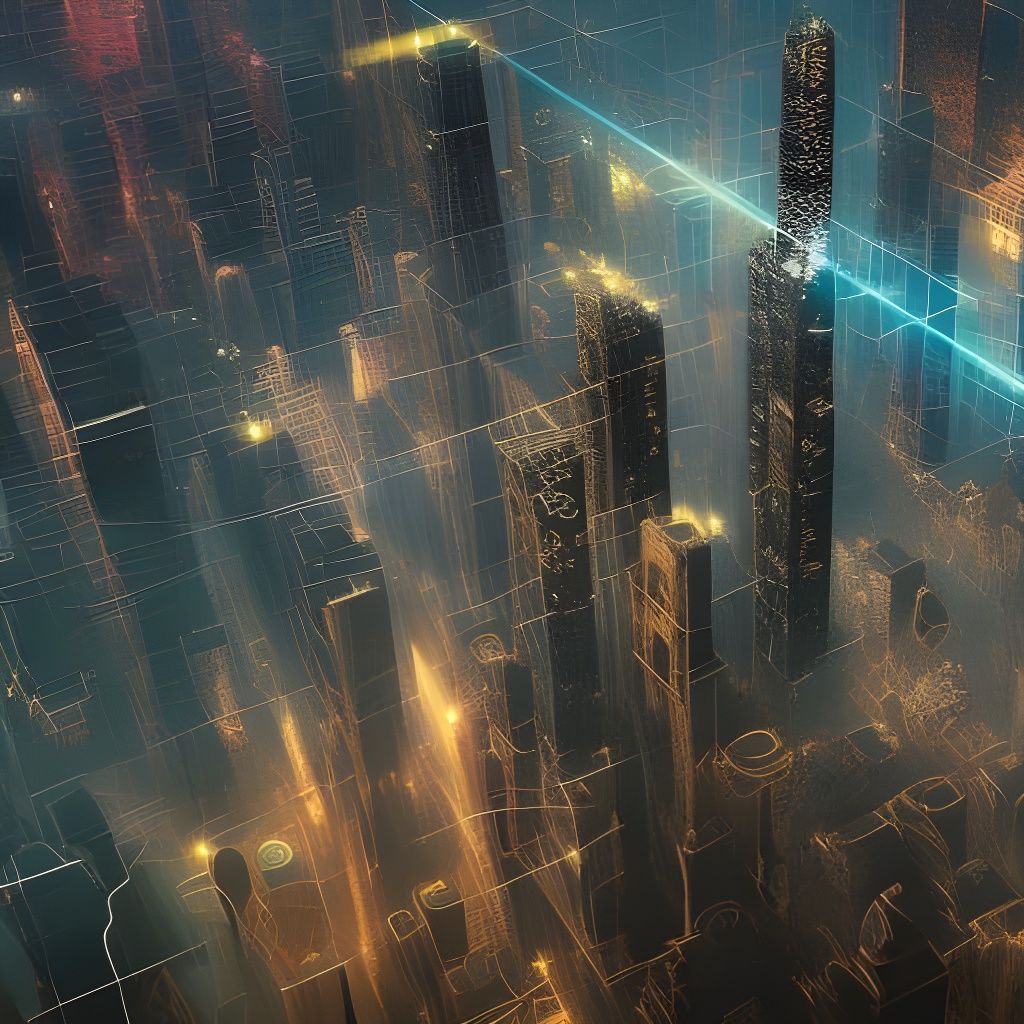 Realistic Hyperdetailed City Hologram: Digital Matte Paintin...