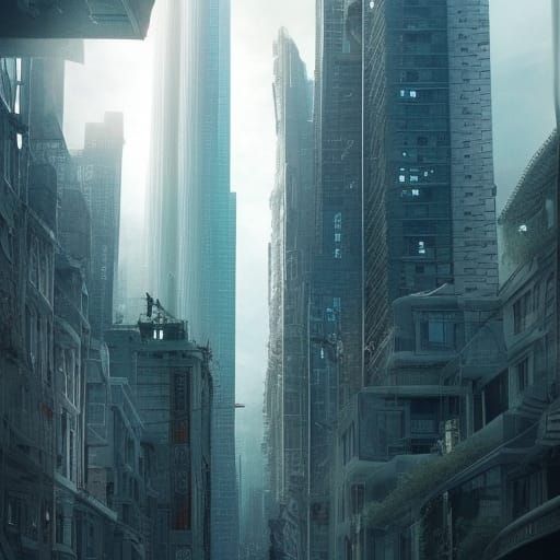 Dramatic Skyscraper Digital Matte Painting