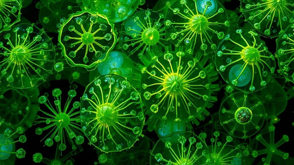 Overhead View of Abstract Agar Art