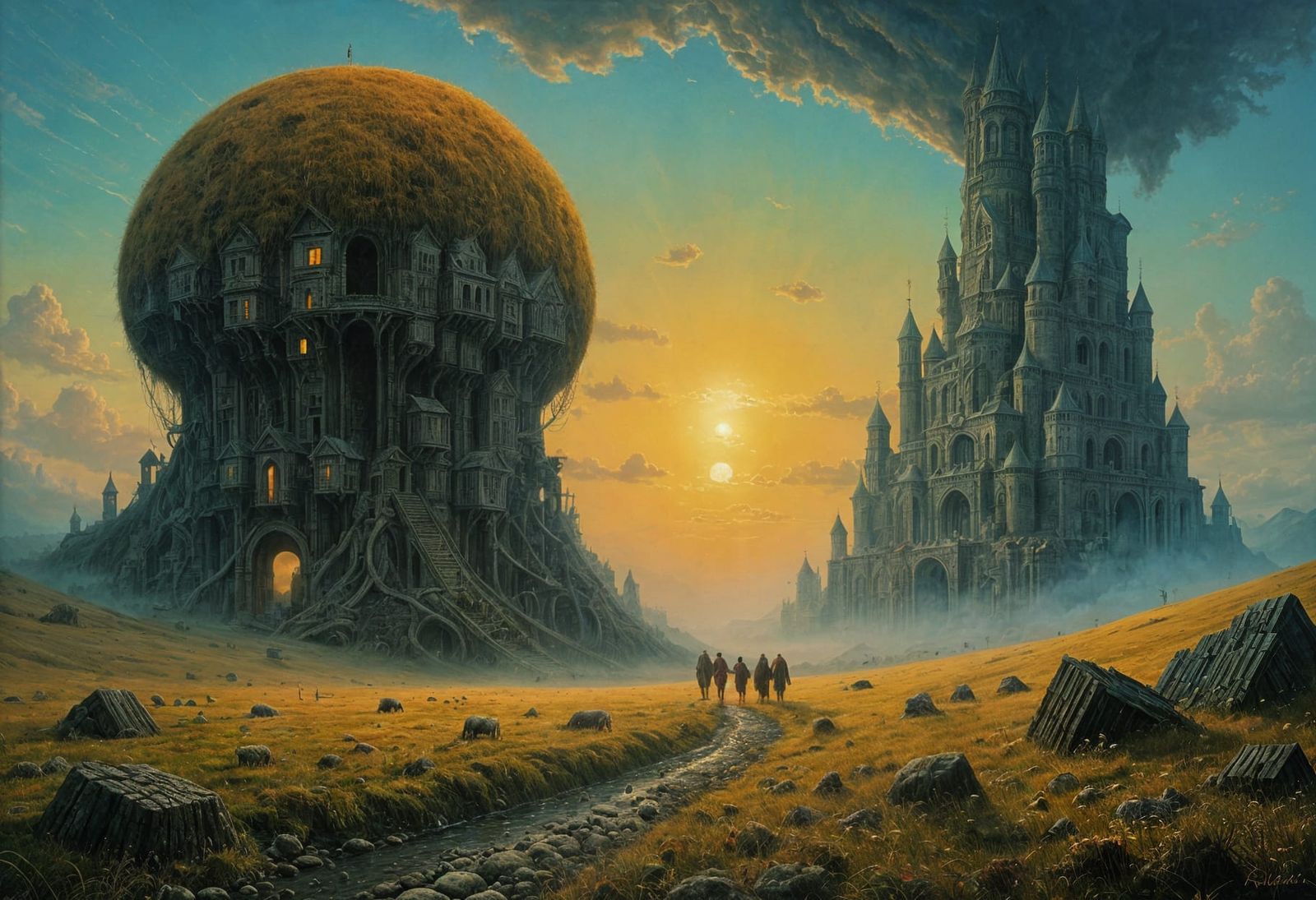 Surrealistic Dreams in Beksiński Style