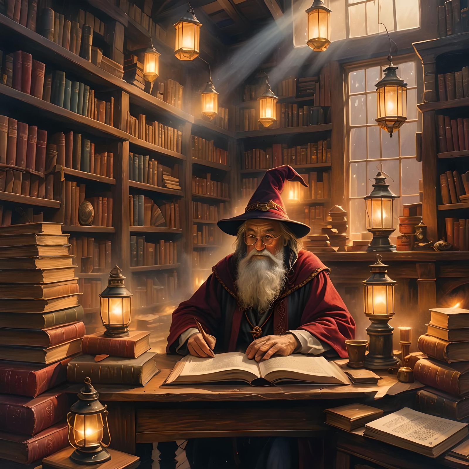 The Wizard in Aetherpunk Heidelberg School Style