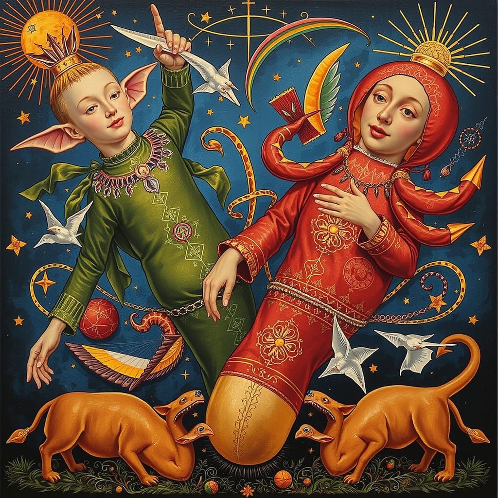 Hallucinatory Geometric Scene Inspired by Hieronymus Bosch