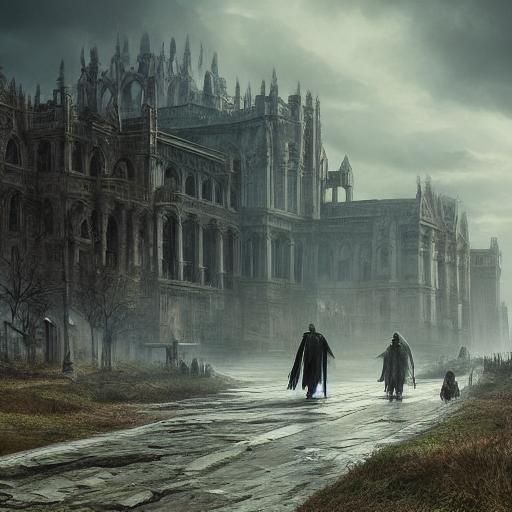 Death Escorting Soul: Dramatic Digital Matte Painting
