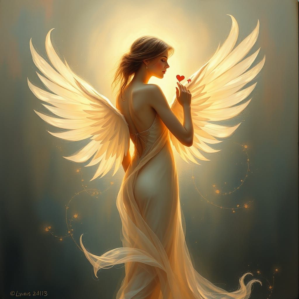 Love's Enchanted Waltz in Dreamy, Pre-Raphaelite Style