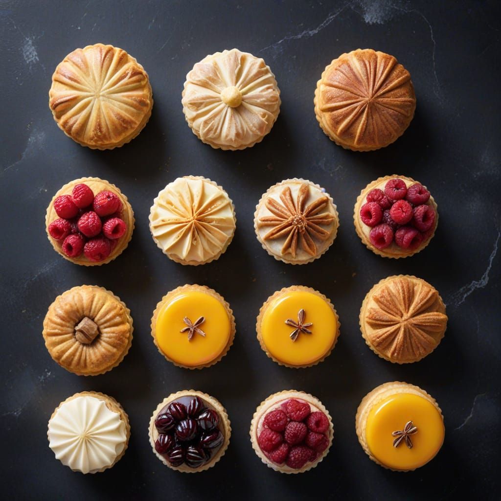 Delicate Range of Baked Goods Display