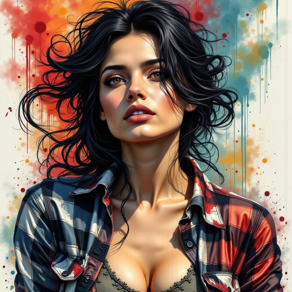 Expressive Portrait in Twisted Ink Style