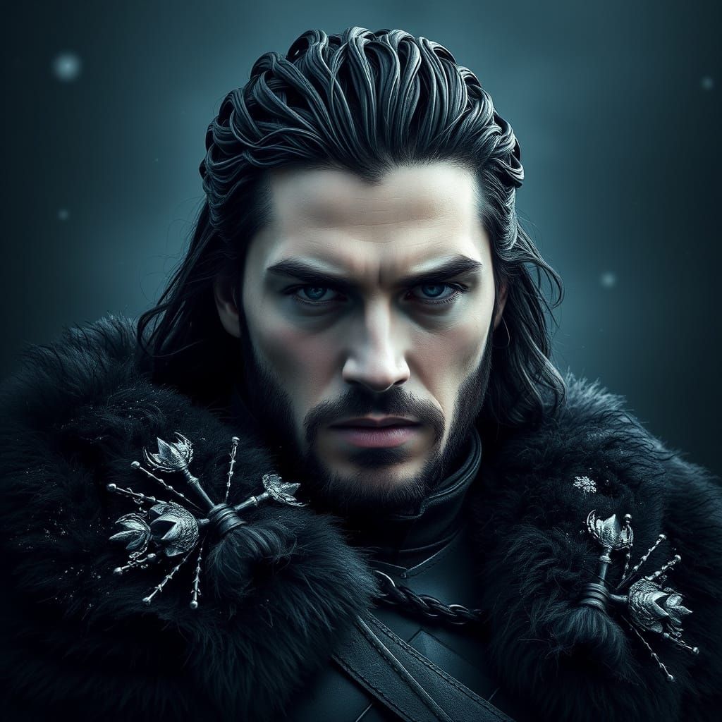 Jon Snow in Medieval Fantasy Armor